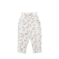 Organic Cotton Elodie Pant - Selena Blush Childrens Pant from Jamie Kay NZ