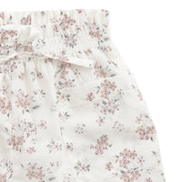 Organic Cotton Emelia Short - Selena Blush Childrens Short from Jamie Kay NZ