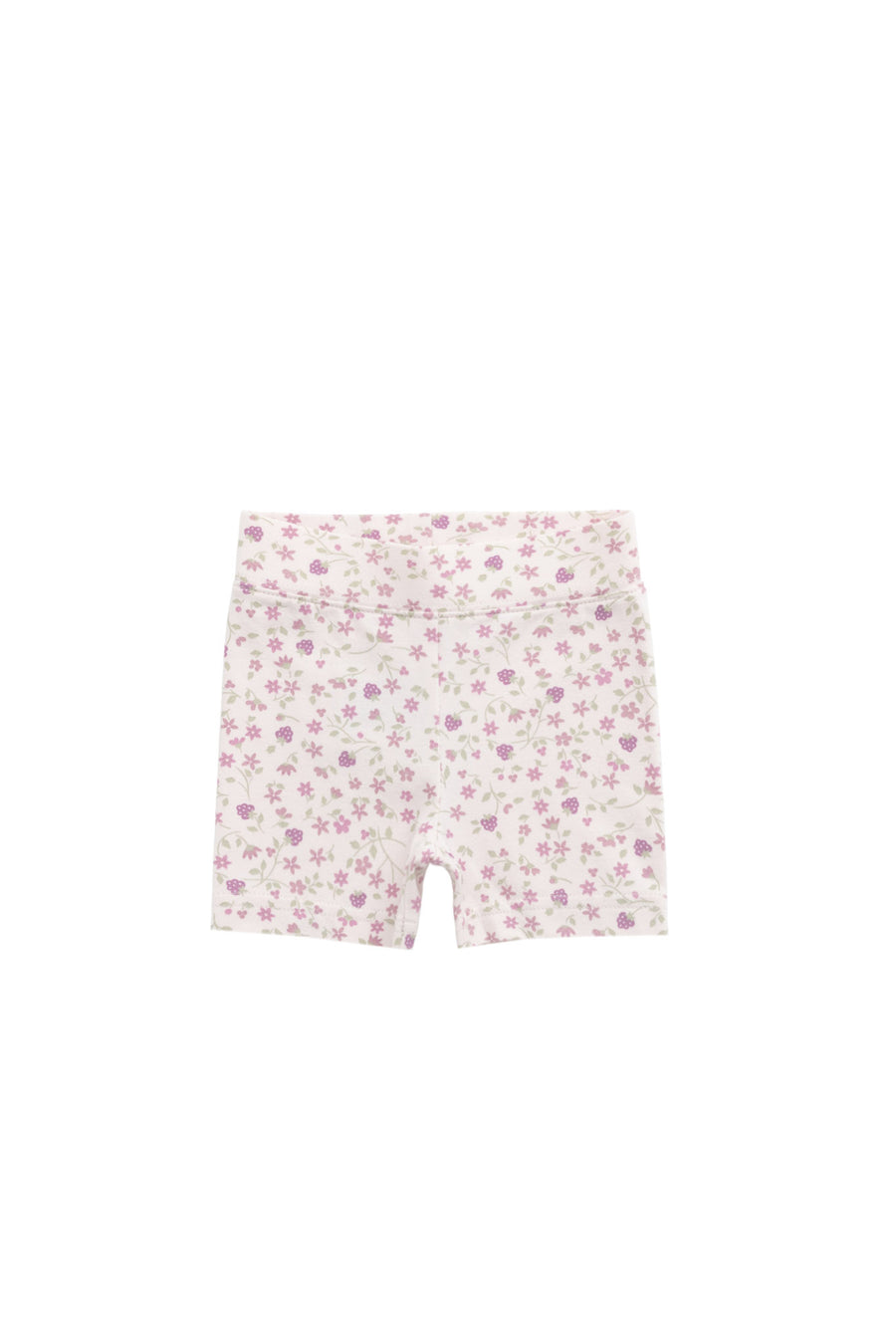 Organic Cotton Everyday Bike Short - Adaline Berries Ballet Pink Childrens Short from Jamie Kay NZ