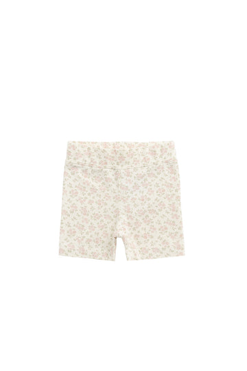 Organic Cotton Everyday Bike Short - Rosalie Field Mauve Childrens Short from Jamie Kay NZ