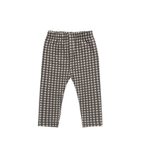 Organic Cotton Everyday Legging - Mini Gingham Bistre Childrens Legging from Jamie Kay NZ