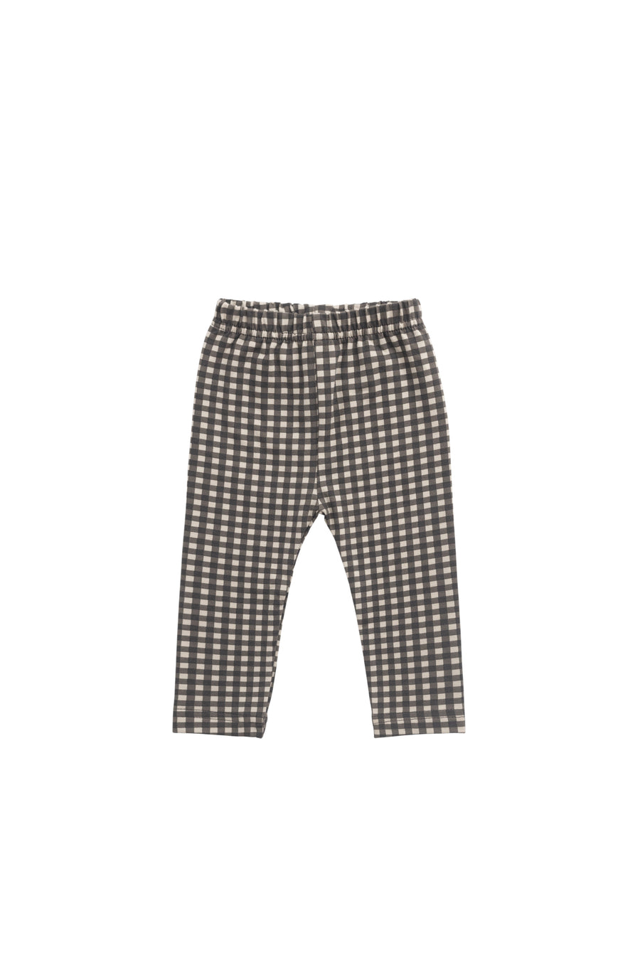 Organic Cotton Everyday Legging - Mini Gingham Bistre Childrens Legging from Jamie Kay NZ