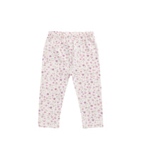 Organic Cotton Everyday Legging - Adaline Berries Ballet Pink Childrens Legging from Jamie Kay NZ