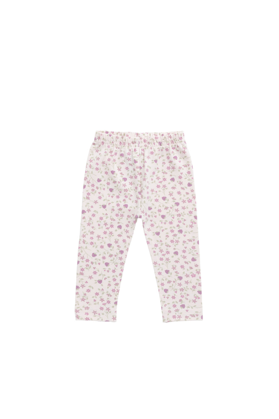 Organic Cotton Everyday Legging - Adaline Berries Ballet Pink Childrens Legging from Jamie Kay NZ