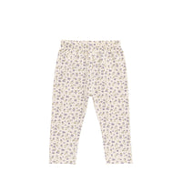 Organic Cotton Everyday Legging - Blueberry Field Raindrops Childrens Legging from Jamie Kay NZ