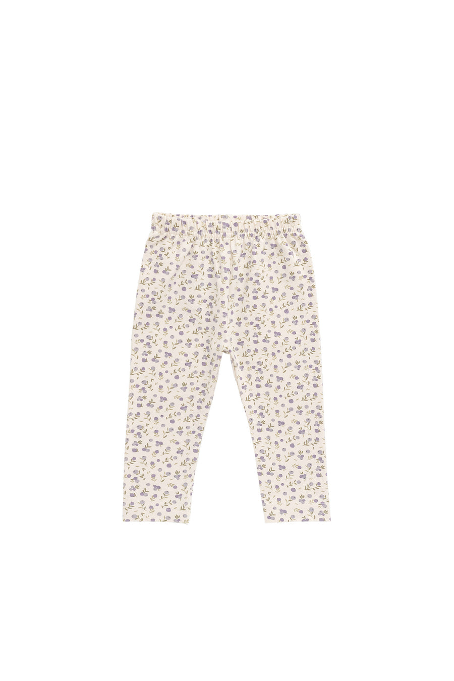 Organic Cotton Everyday Legging - Blueberry Field Raindrops Childrens Legging from Jamie Kay NZ