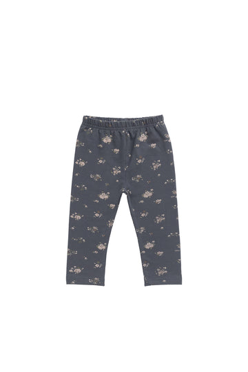 Organic Cotton Everyday Legging - Petite Fleur Lava Childrens Legging from Jamie Kay NZ