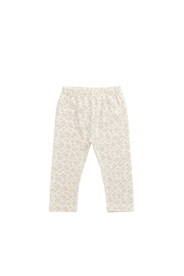 Organic Cotton Everyday Legging - Rosalie Field Mauve Childrens Legging from Jamie Kay NZ