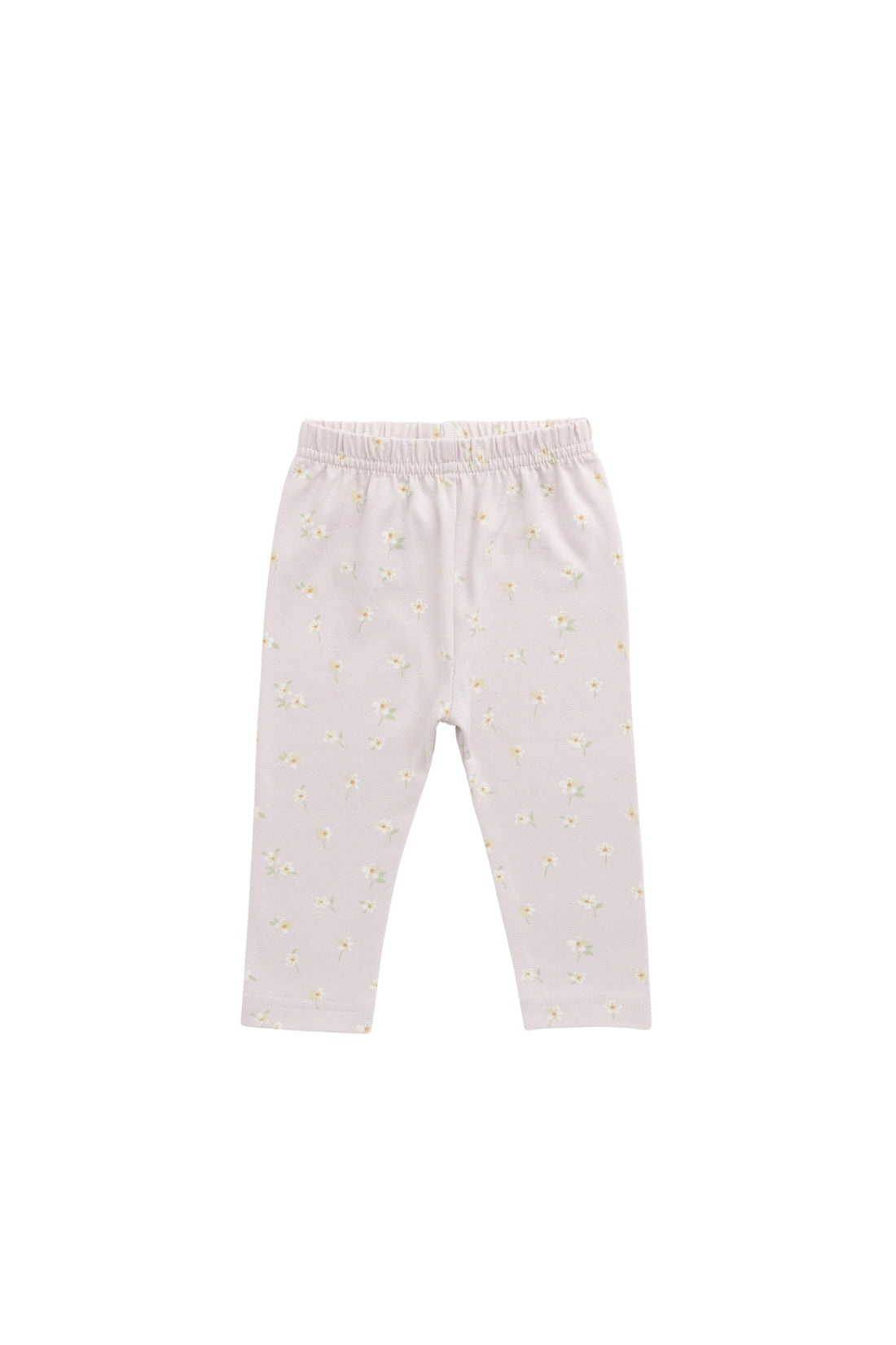 Organic Cotton Everyday Legging - Simple Flowers Lilac Childrens Legging from Jamie Kay NZ