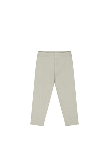 Organic Cotton Fine Rib Legging - Mist Childrens Legging from Jamie Kay NZ