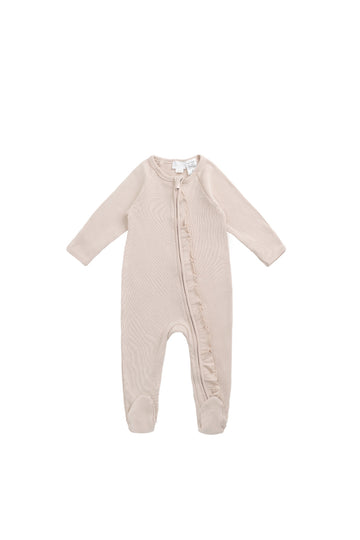 Organic Cotton Fine Rib Melanie Zip Onepiece - Pillow Childrens Onepiece from Jamie Kay NZ