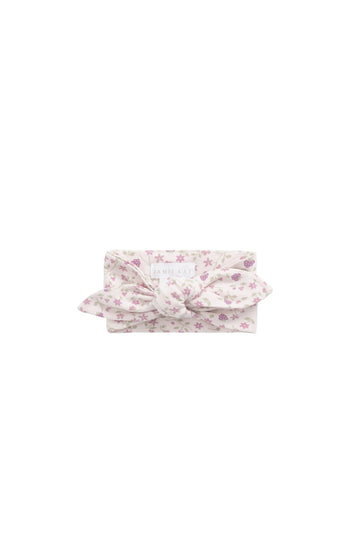 Organic Cotton Headband - Adaline Berries Ballet Pink Childrens Headband from Jamie Kay NZ