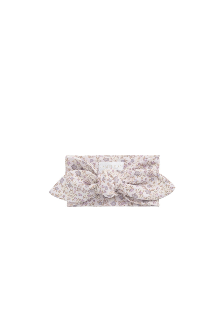 Organic Cotton Headband - Amber Floral Lilac Ash Childrens Headband from Jamie Kay NZ