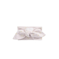 Organic Cotton Headband - Simple Flowers Lilac Childrens Headband from Jamie Kay NZ