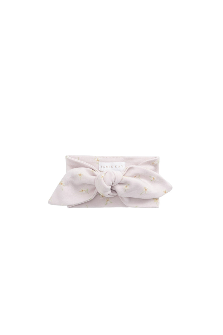 Organic Cotton Headband - Simple Flowers Lilac Childrens Headband from Jamie Kay NZ