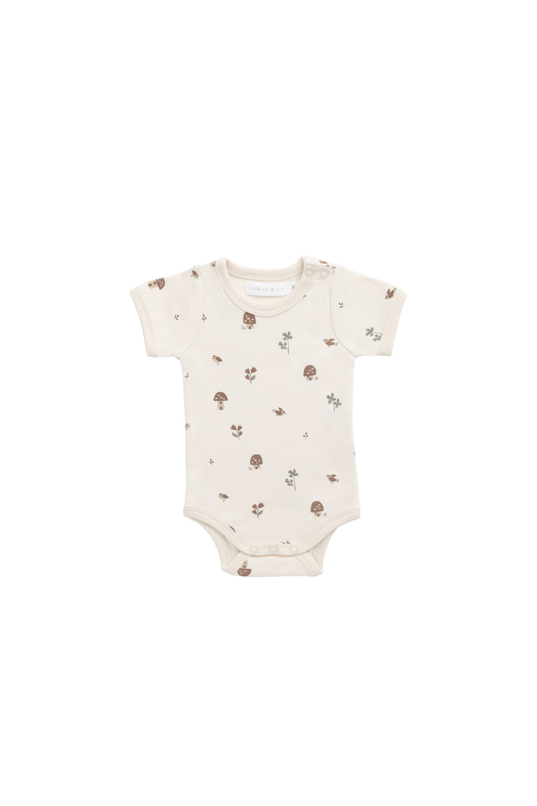 Organic Cotton Hudson Short Sleeve Bodysuit - Le Champignon Childrens Bodysuit from Jamie Kay NZ