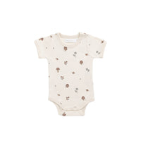 Organic Cotton Hudson Short Sleeve Bodysuit - Le Champignon Childrens Bodysuit from Jamie Kay NZ