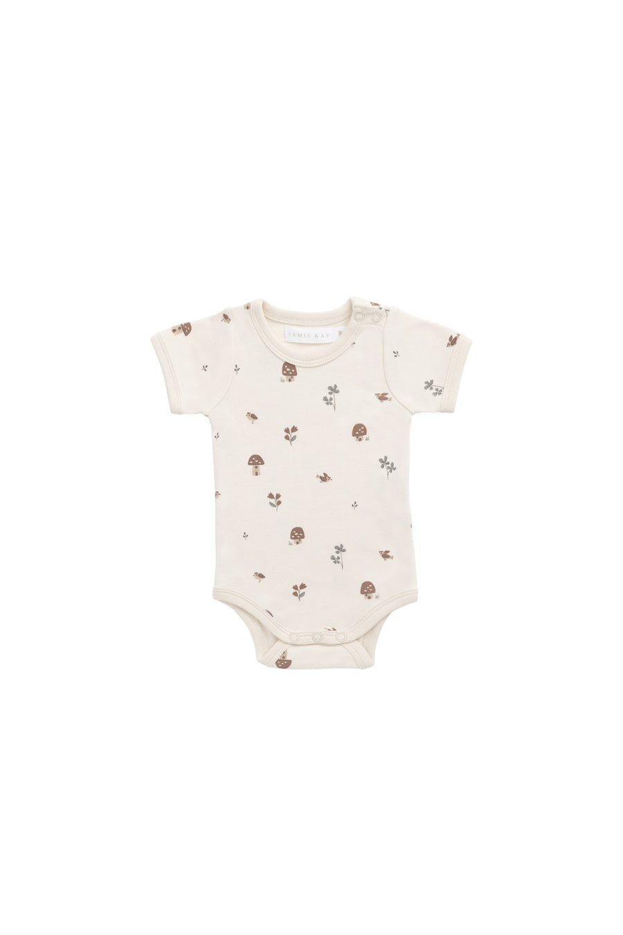 Organic Cotton Hudson Short Sleeve Bodysuit - Le Champignon Childrens Bodysuit from Jamie Kay NZ