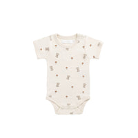 Organic Cotton Hudson Short Sleeve Bodysuit - Le Lapin Childrens Bodysuit from Jamie Kay NZ