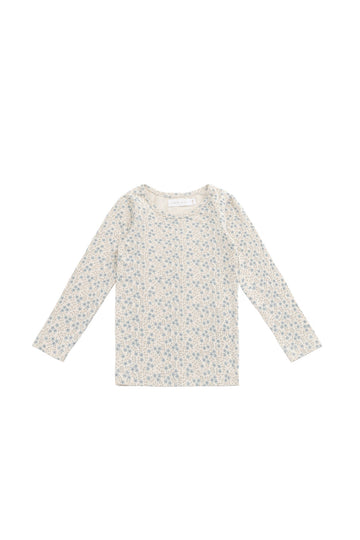 Organic Cotton Long Sleeve Top - Adnola Floral Childrens Top from Jamie Kay NZ