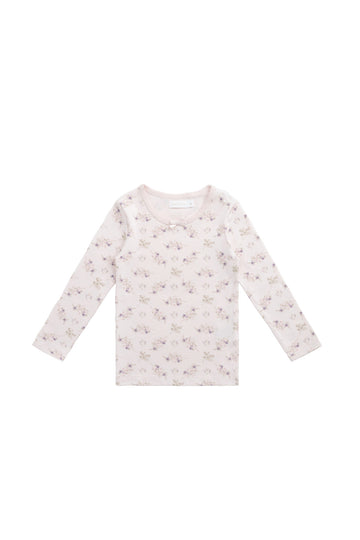 Organic Cotton Long Sleeve Top - Sweet Pea Floral Childrens Top from Jamie Kay NZ