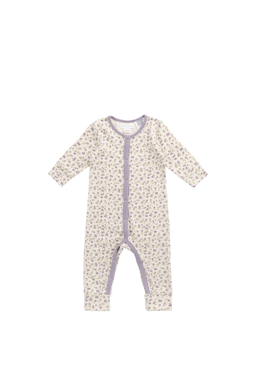 Organic Cotton Maple Onepiece - Blueberry Field Raindrops Childrens Onepiece from Jamie Kay NZ