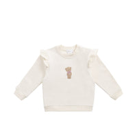 Organic Cotton Maple Sweatshirt - Cloud Little Georgie Childrens Top from Jamie Kay NZ