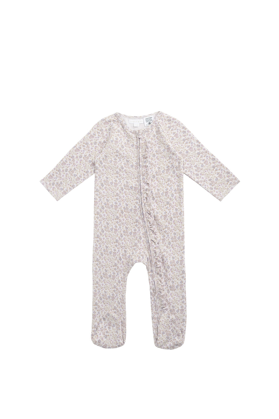 Organic Cotton Melanie Onepiece - Amber Floral Lilac Ash Childrens Onepiece from Jamie Kay NZ