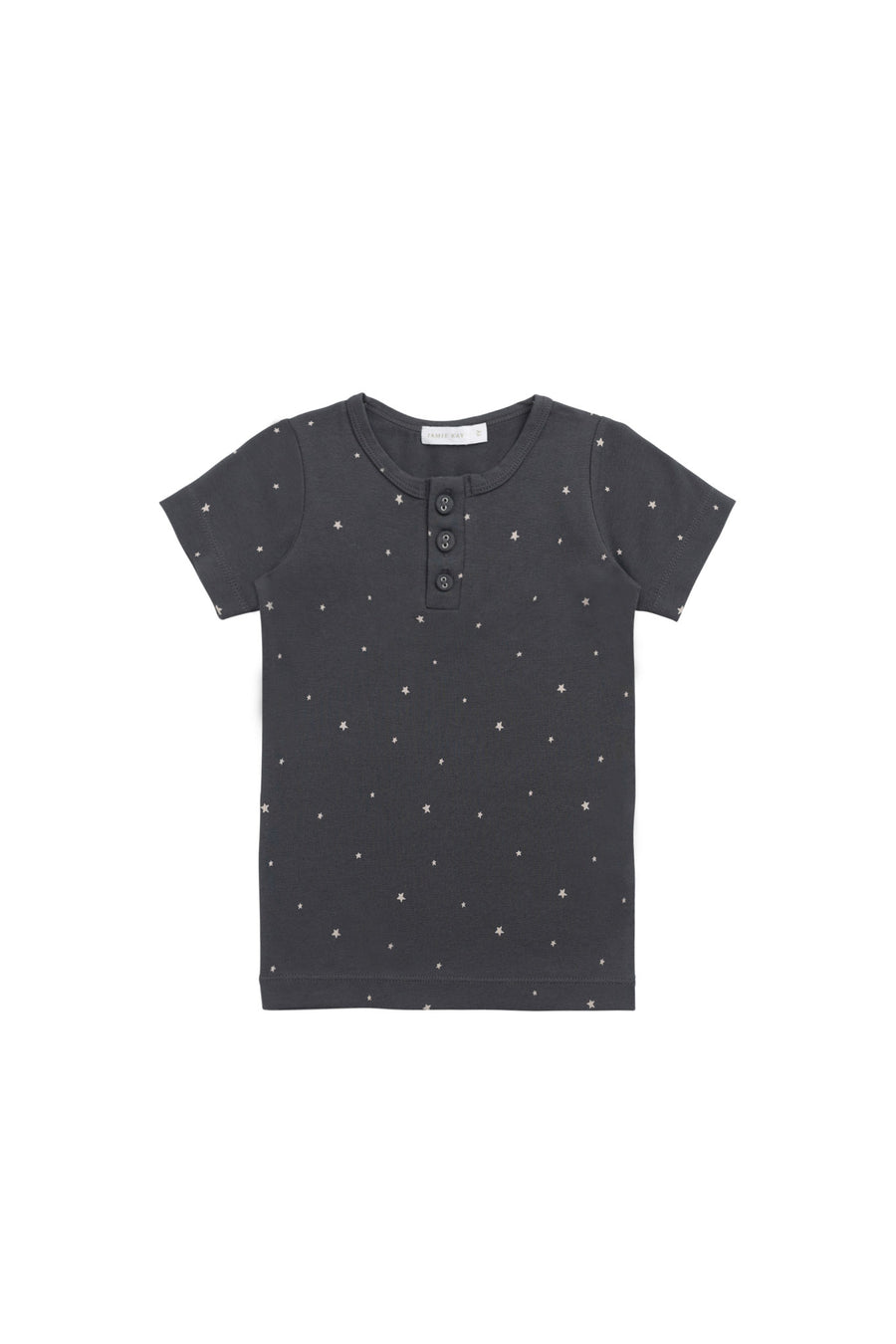 Organic Cotton Modal Henley Tee - Milky Way Icelandic Childrens Top from Jamie Kay NZ