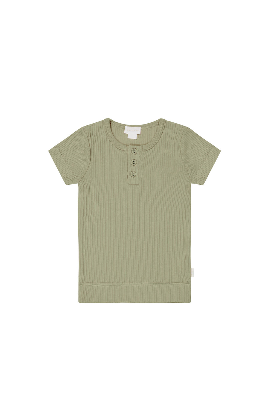 Organic Cotton Modal Henley Tee - Tea Tree Childrens Top from Jamie Kay NZ