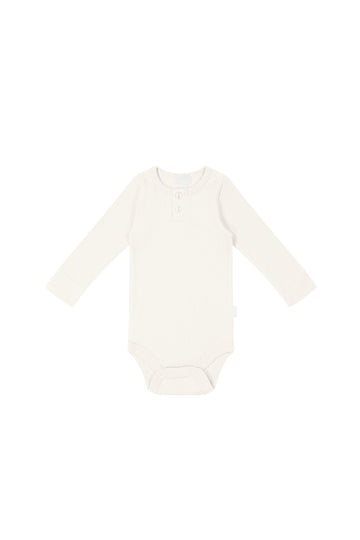 Organic Cotton Modal Long Sleeve Bodysuit - Whisper Childrens Bodysuit from Jamie Kay NZ