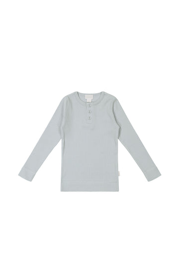 Organic Cotton Modal Long Sleeve Henley - North Star Childrens Top from Jamie Kay NZ