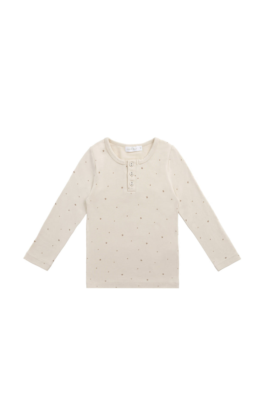 Organic Cotton Modal Long Sleeve Top - Milky Way Buff Childrens Top from Jamie Kay NZ