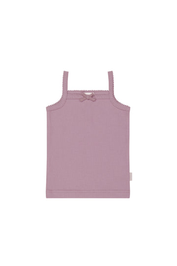 Organic Cotton Modal Singlet - Sweet Mauve Childrens Singlet from Jamie Kay NZ