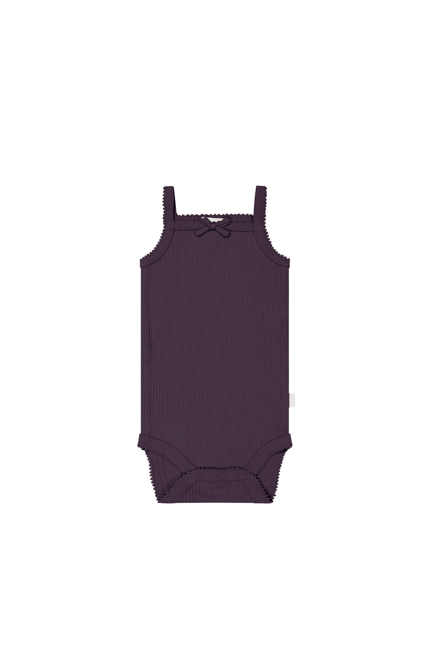 Organic Cotton Modal Singlet Bodysuit - Blackberry Childrens Bodysuit from Jamie Kay NZ