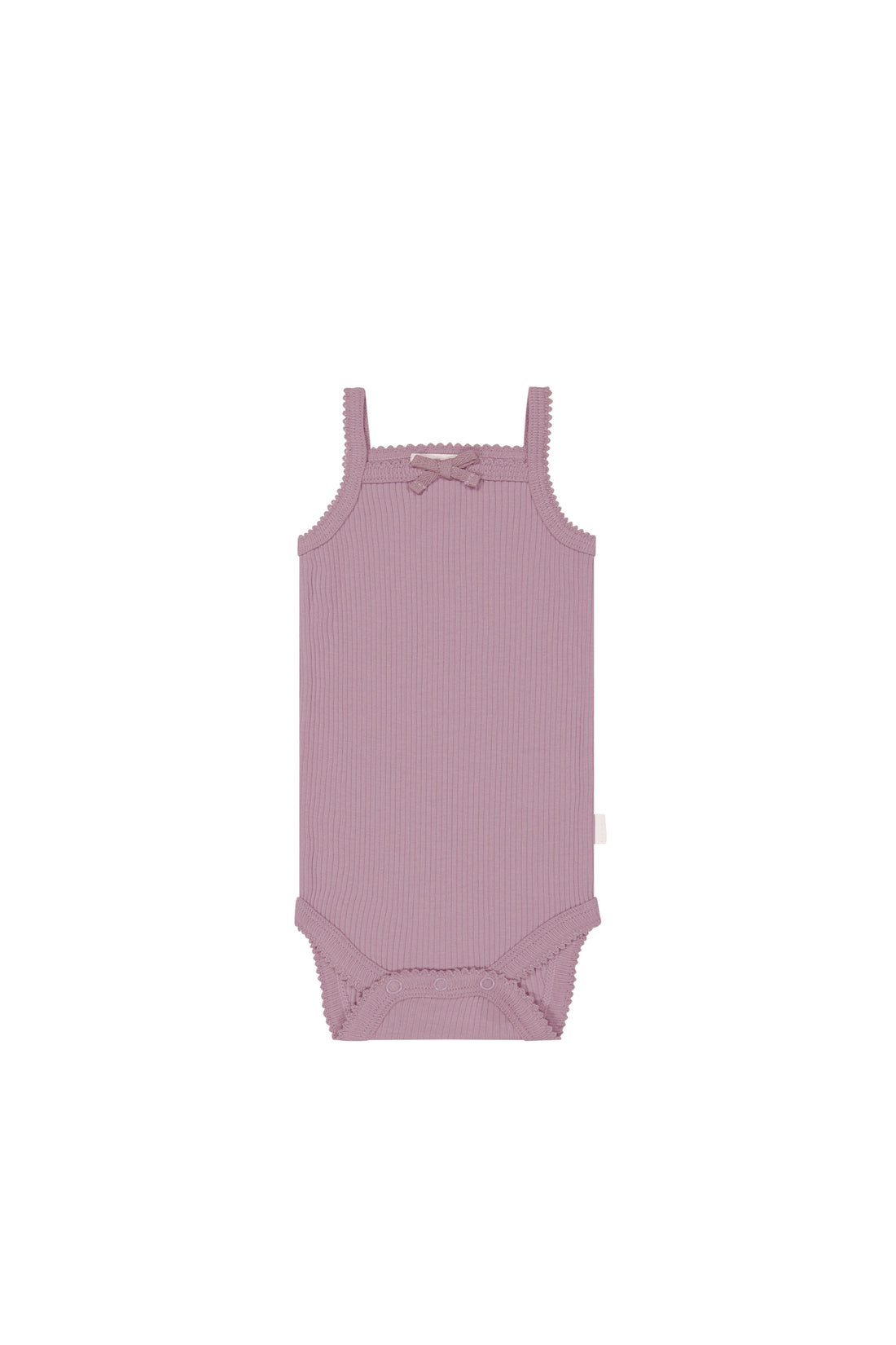 Organic Cotton Modal Singlet Bodysuit - Sweet Mauve Childrens Bodysuit from Jamie Kay NZ