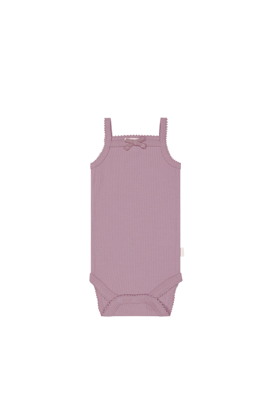 Organic Cotton Modal Singlet Bodysuit - Sweet Mauve Childrens Bodysuit from Jamie Kay NZ