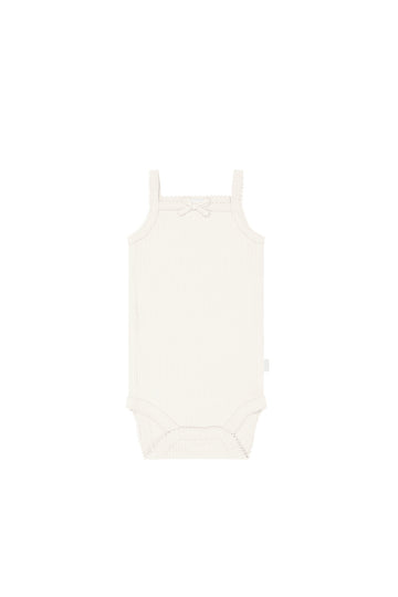 Organic Cotton Modal Singlet Bodysuit - Whisper Childrens Bodysuit from Jamie Kay NZ