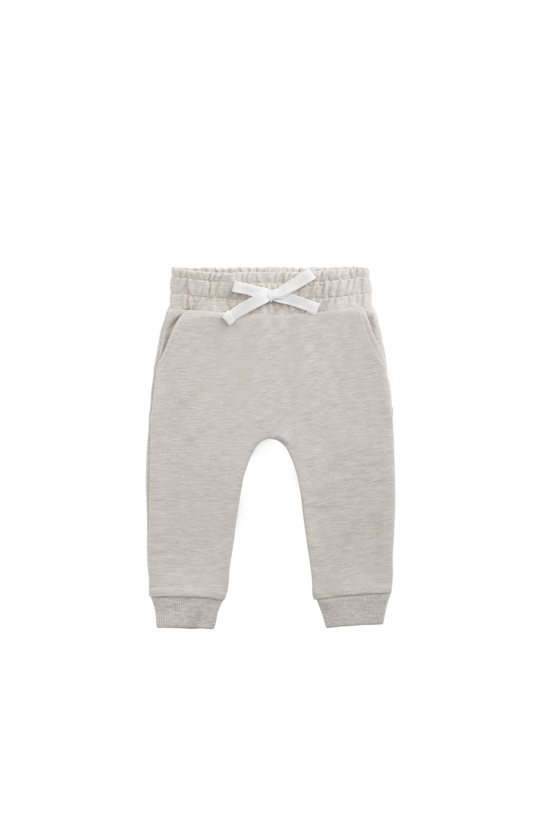 Organic Cotton Morgan Track Pant - Oatmeal Marle Childrens Pant from Jamie Kay NZ