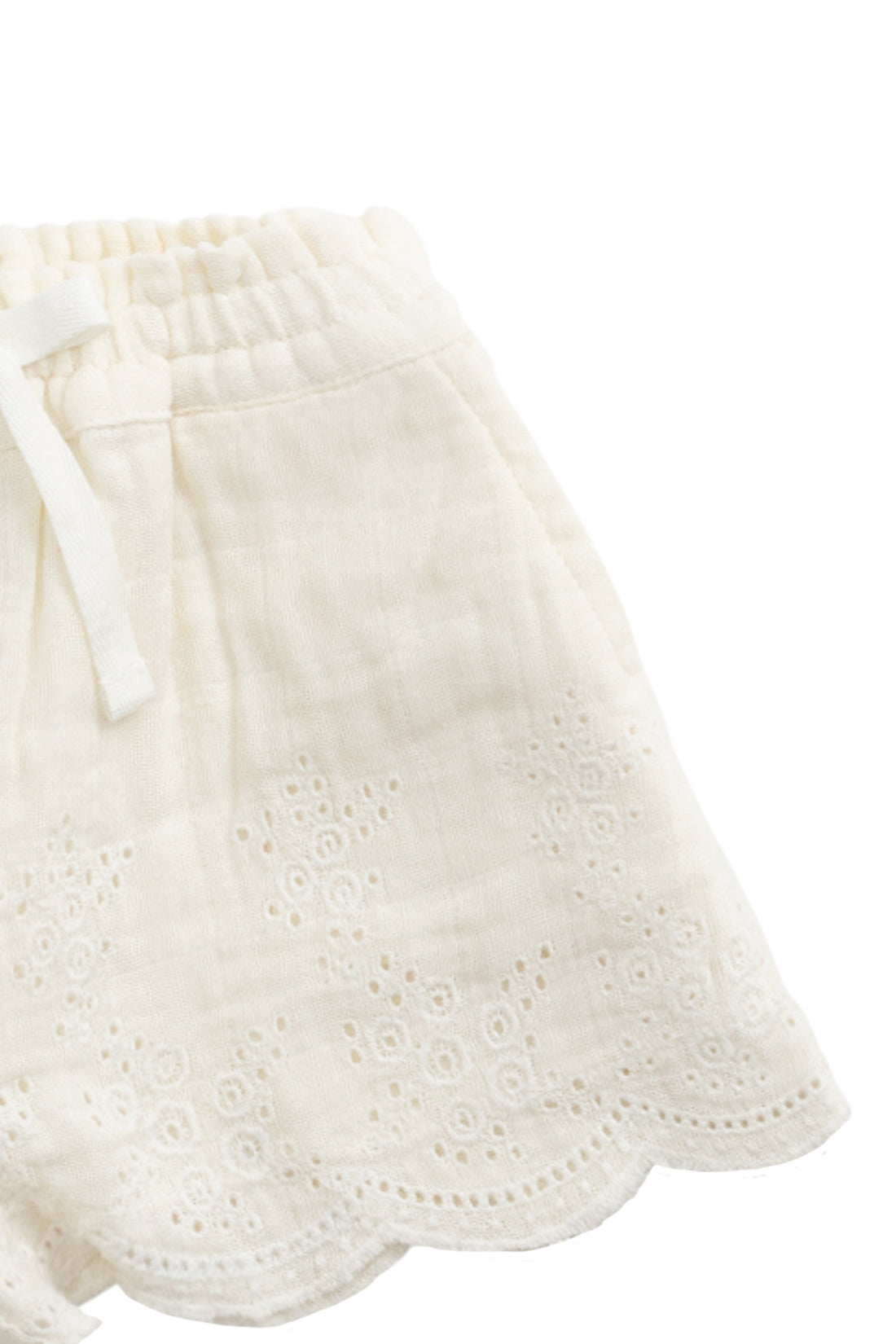 Organic Cotton Muslin Anja Short - Parchment Childrens Short from Jamie Kay NZ