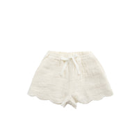 Organic Cotton Muslin Anja Short - Parchment Childrens Short from Jamie Kay NZ