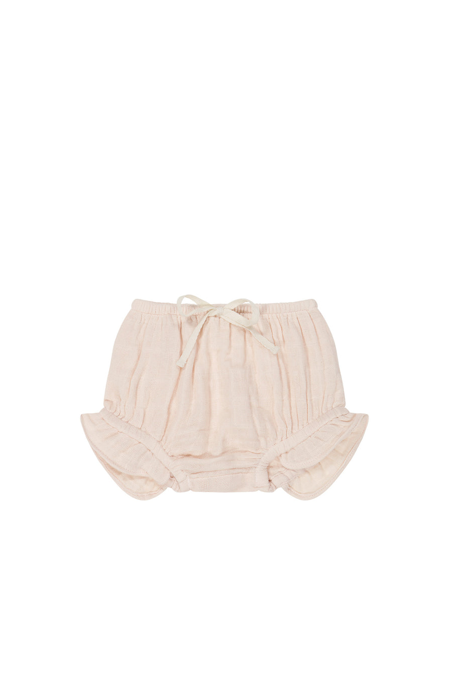 Organic Cotton Muslin Frill Bloomer - Ballet Pink Childrens Bloomer from Jamie Kay NZ