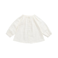 Organic Cotton Muslin Heather Blouse - Parchment Childrens top from Jamie Kay NZ