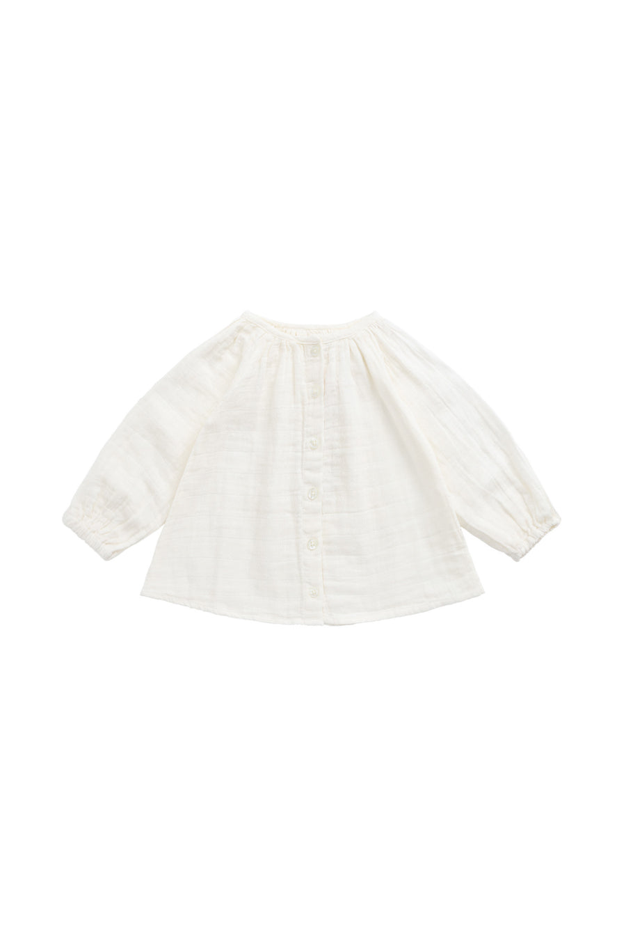 Organic Cotton Muslin Heather Blouse - Parchment Childrens top from Jamie Kay NZ