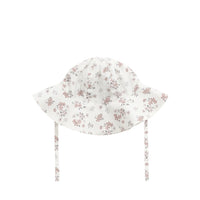 Organic Cotton Noelle Hat - Selena Blush Childrens Hat from Jamie Kay NZ