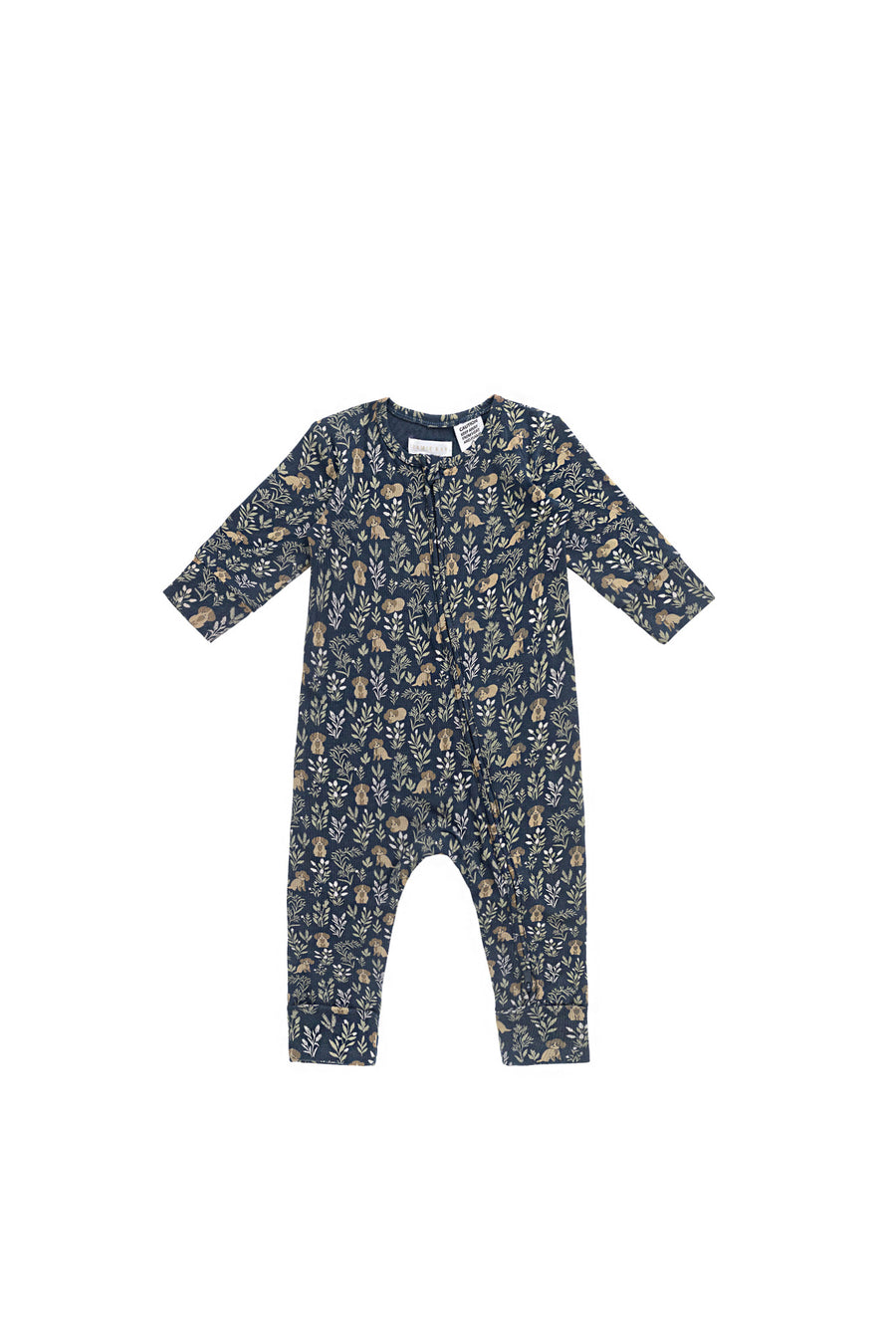 Organic Cotton Reese Zip Onepiece - Charlies Backyard Navy Childrens Onepiece from Jamie Kay NZ