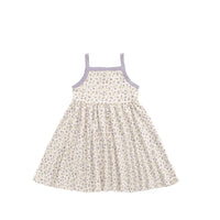 Organic Cotton Samantha Dress - Blueberry Field Raindrops Childrens Dress from Jamie Kay NZ