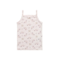 Organic Cotton Singlet - Sweet Pea Floral Childrens Singlet from Jamie Kay NZ