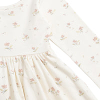 Organic Cotton Tallulah Dress - Emilia Egret Childrens Dress from Jamie Kay NZ