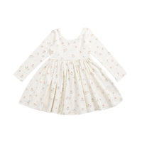 Organic Cotton Tallulah Dress - Emilia Egret Childrens Dress from Jamie Kay NZ